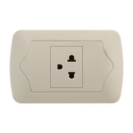 Universal 1 Gang Three Hole Socket , Single Switch Socket Over Current Protection
