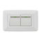 Universal Two Gang Light Switch , Silver Contacting Point Modular Switches For Home