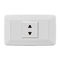 White 15 Amp 1 Gang Socket Over Current Protection / Modular Electrical Switches