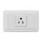 White 15 Amp 1 Gang Socket Over Current Protection / Modular Electrical Switches