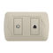TV And TEL 1 Gang Socket American Style Wall Switch And Socket Anti Fire ABS