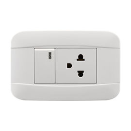 White Electric Switch Socket VT SERIES ABS Materia With Copper Parts And Silver Contact