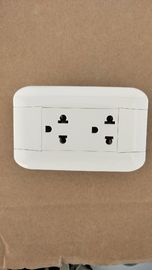 Durable And Safe 2 Gang Switch Socket Outlet , Household Electric Wall Sockets