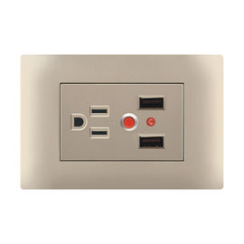 Household USB Port Plug Socket , Single Plug Socket With Usb Flame Resistant