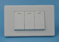 Durable House Electrical Switches , 3 Gang 1 Way  Domestic Electrical Switches