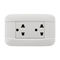 Durable And Safe 2 Gang Switch Socket Outlet , Household Electric Wall Sockets