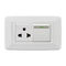 Durable And Safe Single Switch Socket , White Electrical Sockets And Switches