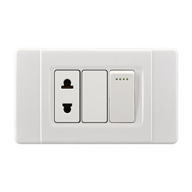ABS White Electric Switch Socket SERIES 110V ~ 250V Voltage 10A -16A Current