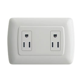 Household / Hotel Electrical Power Outlet 2 Gang Socket Durable And Safe